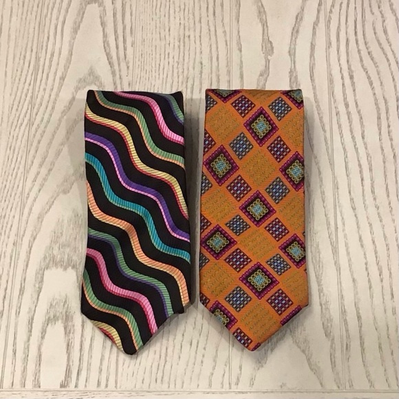 Robert Talbott Handsewn Silk Colorful  Patterned Ties Set Nordstrom USA Made - Picture 3 of 13